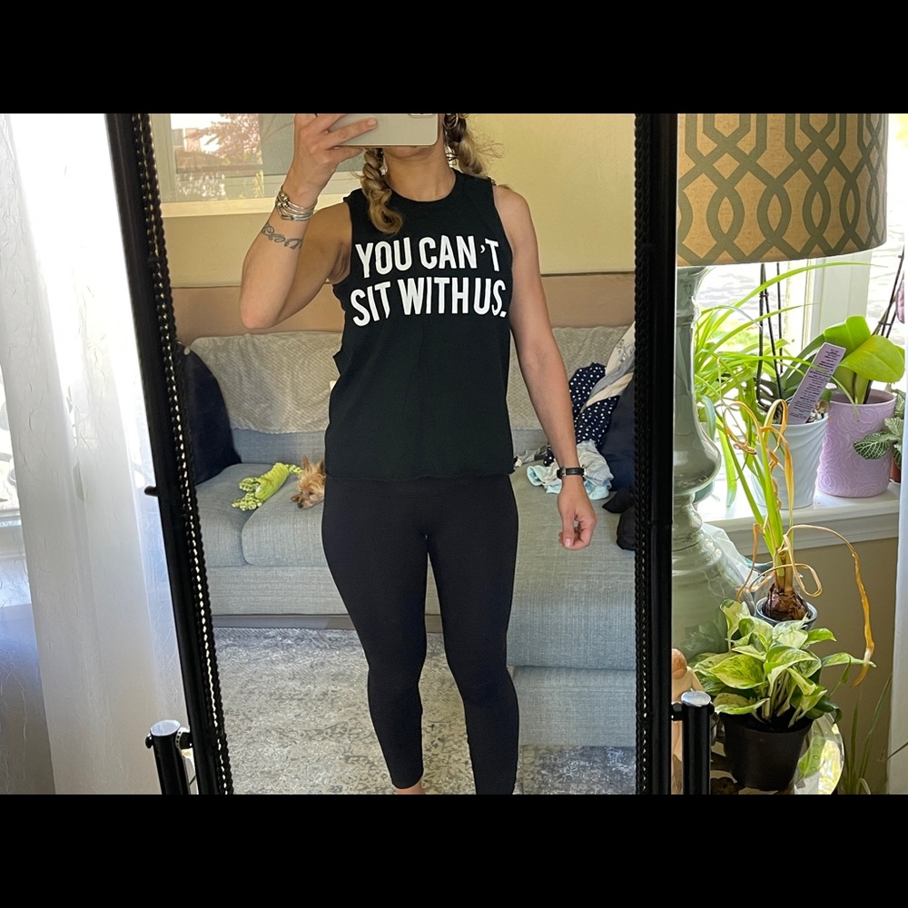 Brandy Melville you can’t sit with us muscle tee